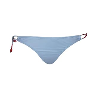 Buy O'neill Tiki Room Wahine Cut Tunnel Tie Bikini Swimsuit Pant (Blue, Large) by O'Neill