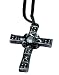 Pewter Color Cross Dracula Vampire Costume Necklace