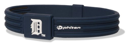 Phiten MLB Authentic Bracelet, Detroit Tigers, Medium (6.75 Inches)