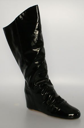 80%20 The Jackie Hidden Wedge Boot in Black Patent,Shoes for Women from 80%20