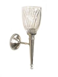 12 Inch Crystal Glass Wall Sconces (set Of 2)