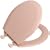 Mayfair 44EC 023 Designer Series Wood Toilet Seat with Easy-Clean Hinges, Round, Pink