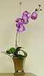 Purple Phaelanopsis Faux Orchid in Tin Pot (28 inches)