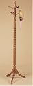 Twist Style Nostalgic Oak Finish Wood Coat Rack Stand