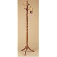 Twist Style Nostalgic Oak Finish Wood Coat Rack Stand