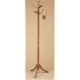 Twist Style Nostalgic Oak Finish Wood Coat Rack Stand