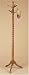 Twist Style Nostalgic Oak Finish Wood Coat Rack Stand