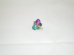 Ring Adjustable with Moveable Multi Crystals and Enamel MULTI