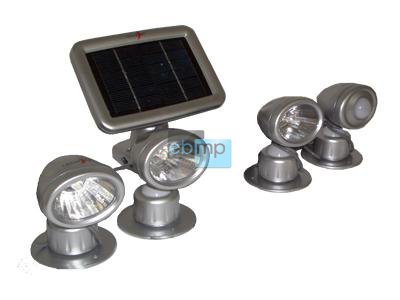 3x SOLAR-LED-Strahler-Flutlicht + PIR-Bewegungsmelder