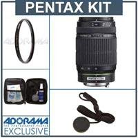 Pentax SMC P-DA 55-300mm f/4.0-5.8 ED AF Lens Kit, with Tiffen 58mm UV Filter, Lens Cap Leash, Professional Lens Cleaning Kit
