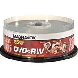 Magnavox 4x Rewritable DVD+RW Spindle - 25 Disc Spindle