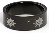Blackline Sun Design Stainless Steel Ring by BodyPUNKS (RBS-014)
