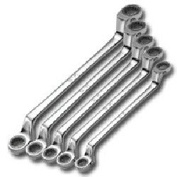 SK Hand Tool 89450 75-Degree Offset Double Box Spline G-Pro Metric Wrench Set, 5-Piece by SK Hand Tool
