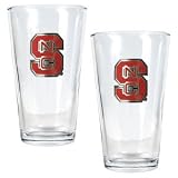 North Carolina State Wolfpack 2pc Pint Ale Glass Set NCAA College Athletics