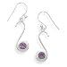 S Design Amethyst Earrings