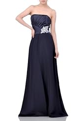 Strapless Floor Length Taffeta Evening Dress 