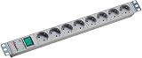 BACHMANN 48,3cm 19Zoll Steckdosenleiste 8fach 200cm Schalter 333400