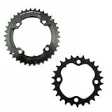 Truvativ Chainring MTB 38t 4 Bolt 104mm BCD Alu No Pin Blast Black 2x10 (38-24) S1 (49mm Chainline)