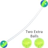 Pregnant Belly Button Ring Lime Green and Carribean Sea Glitter Pack