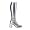 Silver Pleather GoGo Boots