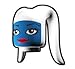 White Tentacle Head with Blue Face Pattern - LEGO Compatible Minifigure Piece