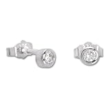 Stud Earrings Star 925 Sterling Silver cubic zirconia- SE0192
