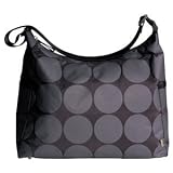 Grey Dot Hobo Diaper Bag - Lime interior