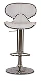 972 Adjustable Height Barstool in White By Diamond