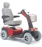 Legend XL 4 Wheel Scooter - Candy Apple Red, Grey Fabric