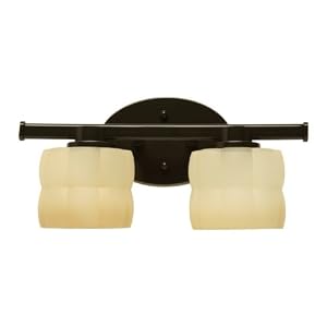Atlantis - 2 Light Bathroom Vanity Lighting Fixture - Deep Oil Rubbed Bronze - Teastone... by Artcraft