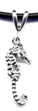 15 Seahorse Black Necklace Sterling Silver Jewelry Gift Boxed