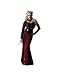 Sexy Black & Red Vampire New Adult's Costume Size 12-14