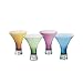 Cosmo Jewel Tone Color Martini Glasses (set of 4)