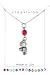 Clayvision Soccer Girl Charm Necklace with Birthstone/Team Color Swarovski Crystal