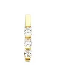 14K Yellow Gold Diamond Three-Stone Pendant - 0.75 Ct. -- LIFETIME WARRANTY