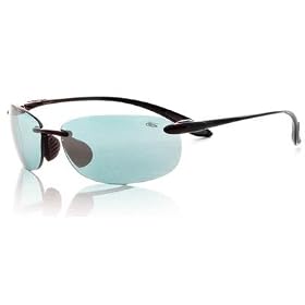 Kickback Sunglasses with Shiny Black Frames and Competivision Gun Lenses from Bolle