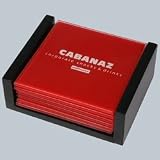 Cabanaz 6 Untersetzer aus Glas Farbe rot für Glässer