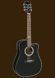 Sierra SD35CEBK Acoustic Electric Cutaway Guitar Set- Alpine Series