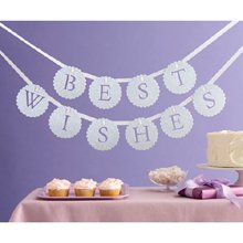 Martha Stewart Banner, White Best Wishes
