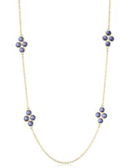Lisa Stewart "Palm Beach" Drop with Blue Stone Necklace