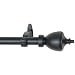 Window Curtain Rod / Drapery Rod 28 Inch - 48 Inch Metal Urn Black