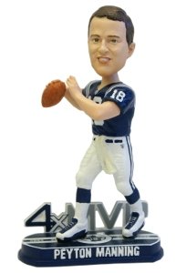 Indianapolis Colts Peyton Manning 4 Time MVP Bobble Head