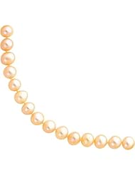 14K Gold 6.5mm Pink Cultured Round Pearl Strand 16"