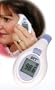 ^Digital Temple Thermometer. 6-10 Second Read, Measures Body Heat Using Patent R.A.T.E Technology (Rapid Accurate Temperature Establishment). Sensor Rapidly Track The Heat Flow Generated From Blood Vessels To The Skins Surface And Convert Measurement To T