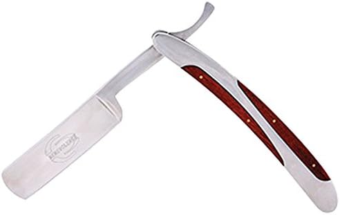Kingsley Straight Edge Razor Stainless Steel with Wood Inlay Handle