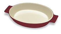 Cuisinart Chef's Classic Ceramic Bakeware 9-1/2-Inch Open Oval Baker, Rich Red