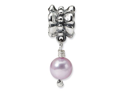 Reflections(tm) Sterling Silver Grey Cultured Pearl Dangle Bead / Charm