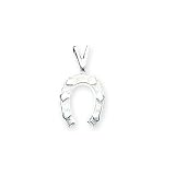 Sterling Silver Horseshoe Charm with 20 inch Sterling Silver Chain