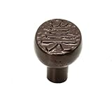 Carpe Diem Hardware 908-12 Feng Shui Chinese peace Oval Knob, Bronze by Carpe Diem Hardware