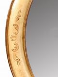 Traditional Style Antiqued Furniture - Wall Mount Wood Frame Oval Mirror LT-0076M